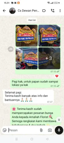 Testimonial Papan Bunga Pernikahan jayapura