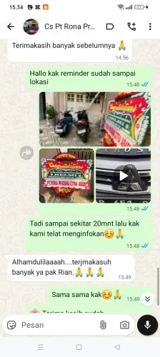Testimonial Papan Bunga jayapura